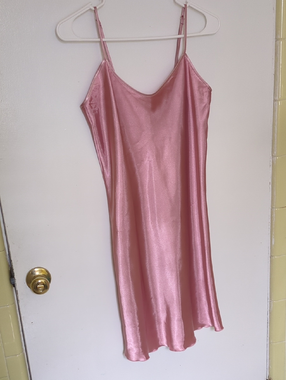 Silky Pink Slip Dress - Women Intimates